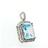 Image 2 : Shimmering Aquamarine and Diamond Pendant