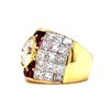 Image 3 : Ruby & Diamond Dome Ring 2.24 Carat Center Diamond