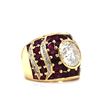 Image 4 : Ruby & Diamond Dome Ring 2.24 Carat Center Diamond