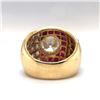 Image 5 : Ruby & Diamond Dome Ring 2.24 Carat Center Diamond