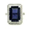 Image 1 : Iolite and Diamond Ring Classic Look Trending Gem