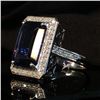 Image 7 : Iolite and Diamond Ring Classic Look Trending Gem