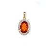 Image 1 : Spessartine Garnet and Diamond Pendant Matches #90
