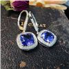 Image 4 : Dangling Tanzanite and Diamond Frame Earrings