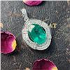 Image 2 : Incredible Emerald and Fancy Diamond Frame Pendant