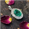 Image 3 : Incredible Emerald and Fancy Diamond Frame Pendant