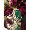 Image 5 : Maximalist Emerald and Double Diamond Halo Ring