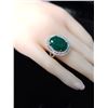 Image 7 : Maximalist Emerald and Double Diamond Halo Ring