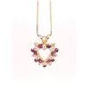 Image 1 : Classic Romance Ruby and Diamond Heart Necklace