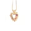 Image 2 : Classic Romance Ruby and Diamond Heart Necklace
