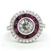 Image 1 : Circle of Love Diamond & Ruby Ring 1.19 CT Center