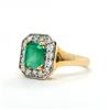 Image 2 : Colombian Emerald and Diamond Frame Ring