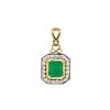 Image 1 : Colombian Emerald and Diamond-Frame Pendant