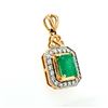 Image 2 : Colombian Emerald and Diamond-Frame Pendant