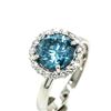 Image 1 : 2 CT Blue Salt & Pepper Diamond Ring with Halo