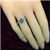 Image 5 : 2 CT Blue Salt & Pepper Diamond Ring with Halo