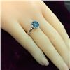 Image 6 : 2 CT Blue Salt & Pepper Diamond Ring with Halo