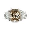 Image 1 : 2.01 CT Fancy Color Diamond & White Diamond Ring