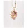 Image 2 : Vintage Ruby and Diamond Navette Pendant