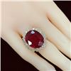 Image 8 : Grand Ruby and Tiered Diamond Halo Ring