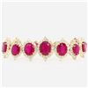 Image 1 : Graduating Ruby and Diamond Finial Halo Eternity Bracelet