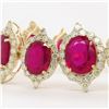 Image 2 : Graduating Ruby and Diamond Finial Halo Eternity Bracelet