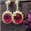 Image 1 : Flirtatious Ruby and Diamond Dangle Earrings