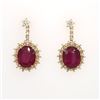 Image 2 : Flirtatious Ruby and Diamond Dangle Earrings