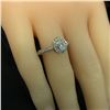 Image 10 : Oval Diamond Ring with Diamond Halo and Shoulders