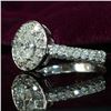 Image 3 : Oval Diamond Ring with Diamond Halo and Shoulders