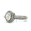 Image 7 : Oval Diamond Ring with Diamond Halo and Shoulders