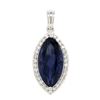 Image 2 : Intriguing Iolite and Diamond Halo Navette Pendant