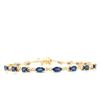 Image 1 : Blue Sapphire and Diamond Eternity Bracelet