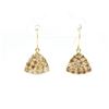 Image 1 : Champagne Diamond Dangling Fan Earrings
