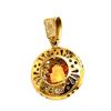 Image 3 : Checkerboard-Facet Citrine & Diamond Star Pendant