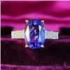 Image 2 : Tanzanite Ring with Diamond Shoulders