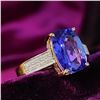 Image 3 : Tanzanite Ring with Diamond Shoulders