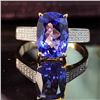 Image 4 : Tanzanite Ring with Diamond Shoulders