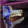 Image 5 : Tanzanite Ring with Diamond Shoulders