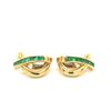 Image 2 : Emerald and Yellow Gold French Clip Earrings