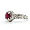 Image 2 : Ruby Ring & Diamond Encrusted Halo and Shoulders