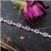 Image 3 : Perfectly Pink Sapphire and Diamond Eternity Bracelet