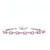 Image 4 : Perfectly Pink Sapphire and Diamond Eternity Bracelet