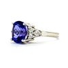 Image 2 : Beautiful Tanzanite and Diamond Right-Hand Ring