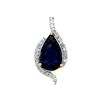 Image 2 : Iolite Pendant with Bypass-Style Diamond Halo