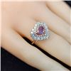 Image 5 : GIA Fancy Color Heart-Cut Diamond and Halo Ring