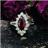 Image 4 : Marquise-Cut Ruby and Diamond Halo Ring