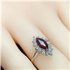 Image 6 : Marquise-Cut Ruby and Diamond Halo Ring