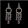 6.19 ctw Oval and Pear Mystic Quartz and 0.30 ctw White Topaz Earrings