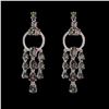 Image 1 : 6.19 ctw Oval and Pear Mystic Quartz and 0.30 ctw White Topaz Earrings